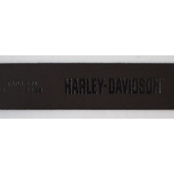 Harley-Davidson BMM042 Men's Sz M (34/36) Dark Brown Genuine Leather Logo Belt - Picture 13 of 16
